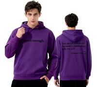 GXJIXf Dear Person Behind Me Hoodie, You Are Enough Sweatshirt, Mental Health Hoodie, Fleece Lining, for Women & Men (Purple,5XL)