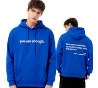 GXJIXf Dear Person Behind Me Hoodie, You Are Enough Sweatshirt, Mental Health Hoodie, Fleece Lining, for Women & Men (Blue-A,S)