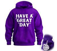 GXJIXf Have A Great Day Middle Finger Hoodie, Sarcastic & Funny Pullover Sweatshirt, for Unisex (C-1,XXL)