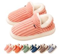 GXJIXf Puffy Slipper Booties for Women, Cloud Slippers, Comfy House Winter Warm Boots with Anti-Slip Sole (Pink,Media)