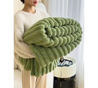 GXJIXf Thickened Rabbit Plush&Milk Velvet Cover Blanket, Ultra Sofa blanket, Faux Fur Blankets, for Winter Home Warm (Green,59.06 * 78.74in/150 * 200cm)