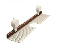 GXJIXf Walnut Bathroom Suction Cup Shelf, no drill faucet organizer rack, Suction Cup Installation, Stable Load-Bearing, for Bathroom and Kitchen (White,40CM)