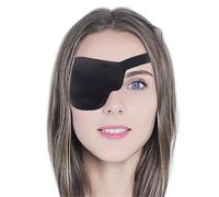 GXMDSGZ 1pc unisex regolabile benda sull'occhio concavo bambino pirata costume cosplay benda sull'occhio singolo nero benda sull'occhio lavabile benda sull'occhio un occhio(Left)