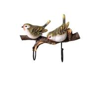 GXMDSGZ Appendiabiti con 2 uccelli sul ramo di un albero e ganci Per Riporre Piccoli Oggetti Come Chiavi(2 hooks Green)