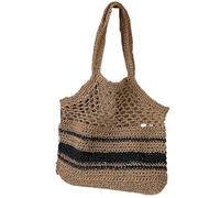 GXMDSGZ Borsa da spiaggia donna, grande capacità, borsa a tracolla intrecciata, casual, traforata, for viaggi estivi e shopping Per lezioni, lavoro, vacanze(Khaki)