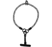 GXMDSGZ Cinghie da polso portatili for telefono cellulare, cordino anticaduta colorato in nylon con linguette di ancoraggio Per Cellulare con Toppa per Telefono(Black White)