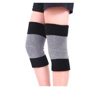 GXMDSGZ Ginocchiere 1 paio di ginocchiere elastiche calde invernali for il supporto del ginocchio for la sindrome del tunnel carpale(Black with grey)