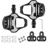 Gxpjycfob Pedali per Bicicletta, Pedali Flat MTB in Lega di Alluminio 9/16'' con Tacchette per Pedali, Pedali Automatici per Bici da Strada Compatibili con Pedali SPD, Accessori Bici