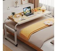 GXQFC Tavolino Mobile da Tavolo Infermieristico a Croce, 115-210CM Tavolino da Letto e Divano Tavolo da Computer Tavolino da Salotto per Soggiorno Camera da Letto Ufficio(Color:Legno)