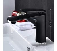 GXRQLHYZ Rubinetti for lavabo Rubinetto for in Oro for Bagno Miscelatore monocomando for for Vasca Alto Lavandino in Ottone Gru for Acqua(Black Short)