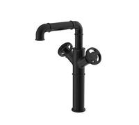 GXRQLHYZ Rubinetto del Bagno for lavabo da in Ottone Antico Miscelatore for Acqua Calda e Fredda for Spazzolato ad Olio Nero Montato sul Ponte(Light Gray)