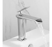 GXRQLHYZ Rubinetto for lavabo for da Bagno Foro Singolo for Maniglia Nero Rubinetti for Ponte Lavaggio Vintage Miscelatore for Miscelatore a Freddo Caldo Gru(Chrome)