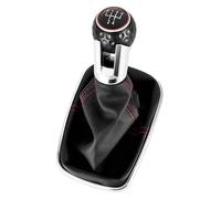 GXSAI Copri Pomello Cambio Auto Per VW Per Golf Per Bora Per Jetta GTI MK4 5 6 Marce Pomello Cambio Cuffia Leva 12mm(5 speed)