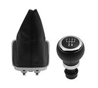GXSAI Leva del Cambio per VW per Tiguan 5N 2007-2011 5/6 Speed Gear Stick Pomello del Cambio Cuoio Boot Cover Collare Car Styling Accessori(5 Speed)