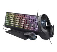 GXT 792 QUADROX PACCHETTO TASTIERA, MOUSE, CUFFIA, MOUSEPAD GAMING 4-IN-1 - NERO LAYOUT ITALIANO