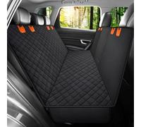 GXT, Coprisedile posteriore per cani, protezione per auto, SUV e camion, con finestra in rete, antigraffio, antiscivolo e impermeabile, colore: nero e arancione
