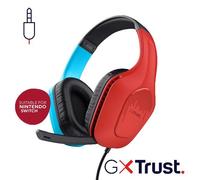 Trust GXT 416S Zirox Auricolare Cablato A Padiglione Gaming Nero, Ciano, Rosso