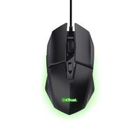 GXTrust 1109 Vylax Mouse Gaming con 6 Pulsanti Programmabili, Software Incluso, Illuminazione LED Multicolore, 200-6400 DPI, Mouse con Filo USB 150 cm per PC Portatile Computer, Nero