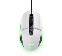 GXTrust 1109W Vylax Mouse Gaming con 6 Pulsanti Programmabili, Software Incluso, Illuminazione LED Multicolore, 200-6400 DPI, Mouse con Filo USB 150 cm per PC Portatile Computer, Bianco