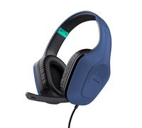 GXTrust 418B Rayne Cuffie Gaming Leggere per PC Xbox PS4 PS5 Switch Mobile, Driver da 50 mm, Jack Audio 3.5 mm, Cavo 2m, Cuffie con Microfono Over-Ear, Blu