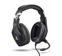 GXTrust 488 Forze Cuffie PS4 e PS5 con Licenza Ufficiale PlayStation, Over-Ear, Microfono Ripiegabile e Archetto Regolabile, Jack Audio 3.5 mm, Cuffie Gaming Cablate - Nero