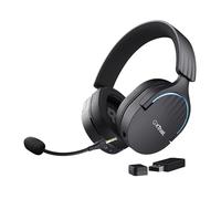 GXTrust 491 Fayzo Cuffie Gaming Wireless Bluetooth + 2.4 GHz, Audio Surround 7.1, Batteria da 22 Ore, 85% Plastica Riciclata, RGB Cuffie Bluetooth Over Ear PC PS5 PS4 Switch - Nero