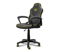 GXTrust 703BM Revvo Sedia Gaming con Licenza Batman per Bambini 4-12 Anni, Sedia da Gaming in Tessuto Regolabile in Altezza, Bracciolo Imbottito, Console di Gioco Supereroe Videogiochi, Nero