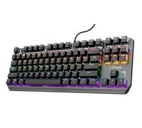 GXTrust 834 Callaz Tastiera Meccanica TKL Compatta, Layout Italiano QWERTY, Switch Meccanici Outemu, Illuminazione Onda Arcobaleno, USB Tastiera Gaming per PC, Laptop, Portatile - Nero