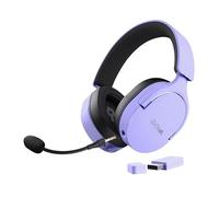 GXTrust Fayzo Cuffie Gaming Wireless Bluetooth + 2.4 GHz, Porpora | Audio Surround 7.1, Batteria da 22 Ore, 35% Plastica Riciclata, RGB, Over Ear, PC PS5 PS4 Switch