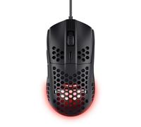 GXTrust Helox Mouse Gaming Superleggero 65g con Filo, 200-6400 DPI, Nero