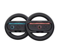 GXTrust Joy-Con Volante da Gioco per Nintendo Switch 2, Accessori Racing Grip per Controller, Mario Kart World, Volanti da Corsa, Set da 2, Nero