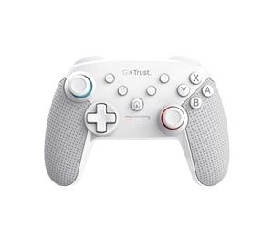 GXTrust Muta Controller Nintendo Switch Wireless con Bluetooth, Bianco | Vibrazione Dual Shock, Sensore di Movimento, Pulsante Turbo, 15h di Gioco, Gamepad per Switch Lite / OLED