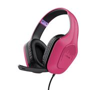 GXTrust 418P Rayne Cuffie Gaming Leggere per PC Xbox PS4 PS5 Switch Mobile, Driver da 50 mm, Jack Audio 3.5 mm, Cavo 2m, Cuffie con Microfono Over-Ear, Rosa