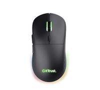 GXTrust Redex+ Mouse Gaming Wireless 25K DPI, 2.4GHz, Kailh Switches, Nero | 94 Ore di Autonomia, 6 Pulsanti Programmabili, Ricaricabile, RGB, per Laptop Computer Portatile