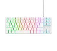 GXTrust Thado - Tastiera con layout olandese (QWERTY) TKL, colore: bianco | QWERTY US