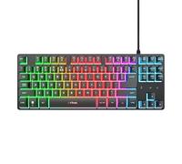 GXTrust Thado - Tastiera con layout olandese (QWERTY) TKL, colore: nero