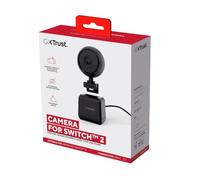 GXTrust Videocamera per Nintendo Switch 2 Full HD, USB-C, Nero | Webcam 1080P, Design Compatto, Angolo Regolabile, Copriobiettivo Integrato, per Video Chat Mario Kart World Super Mario Party