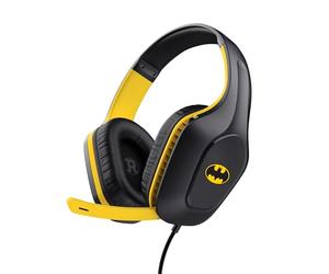 GXTrust Zirox Cuffie Gaming Leggere con Licenza Batman Jack 3.5 mm, Nero | Driver da 50 mm, Cavo 1,2 m, Archetto Regolabile, Cuffie con Microfono Over-Ear, PC Nintendo Switch PS4 PS5 Xbox