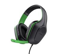GXTrust Zirox Cuffie Gaming Leggere per Xbox Series X/S, Nero/Verde | Driver da 50 mm, Jack Audio 3.5 mm, Cavo 1,2 m, Archetto Regolabile, Cuffie con Microfono Over-Ear