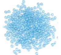 Gxueshan 1000 perline in plastica acrilica trasparente, blu, con foro grande, per trecce per capelli, 6 x 9 mm, perline Kandi per braccialetti dell'amicizia, collane, kit per la creazione di gioielli