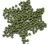 Gxueshan 1000 perline pony in acrilico, 6 x 9 mm, sfuse, per artigianato, bracciali, collane, gioielli, orecchini, perline Kandi per trecce per capelli (verde 6)