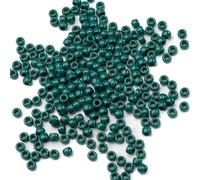 Gxueshan 1000 perline pony in acrilico, 6 x 9 mm, sfuse, per artigianato, bracciali, collane, gioielli, orecchini, trecce per capelli, perline Kandi (verde nerastro)