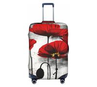 GXUNGT Bella copertura per bagagli da viaggio con stampa di papaveri, personalizzabile, pieghevole, perfetta per tutti i viaggiatori, bianco, S