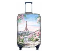 GXUNGT Bella Torre Eiffel Parigi Stampa Bagagli Da Viaggio, Personalizzata Pieghevole Copertura Valigia, Perfetto per Tutti I Viaggiatori, bianco, L