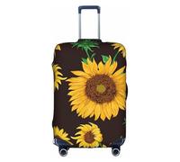GXUNGT Bellissimo girasole. Stampa bagagli da viaggio, copertura pieghevole personalizzata, perfetta per tutti i viaggiatori, bianco, L