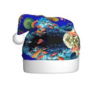 GXUNGT Cappelli di Natale divertenti adulti della stampa dei pesci di mare, cappelli del regalo della festa di Natale