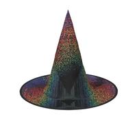 GXUNGT Cappello da strega di Halloween, con stampa olografica dei sogni, adatto per carnevale, Natale, feste in maschera e cosplay