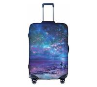 GXUNGT Copertura per bagagli da viaggio con stampa cielo notturno, copertura pieghevole personalizzata, perfetta per tutti i viaggiatori, bianco, S