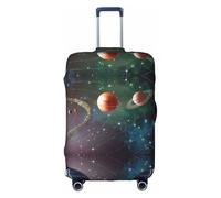 GXUNGT Copertura per bagagli da viaggio con stampa del sistema solare dello spazio del pianeta, copertura pieghevole personalizzata, perfetta per tutti i viaggiatori, bianco, M
