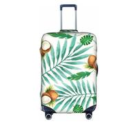 GXUNGT Copertura per bagagli da viaggio con stampa di albero di cocco estiva, copertura pieghevole personalizzata, perfetta per tutti i viaggiatori, bianco, L